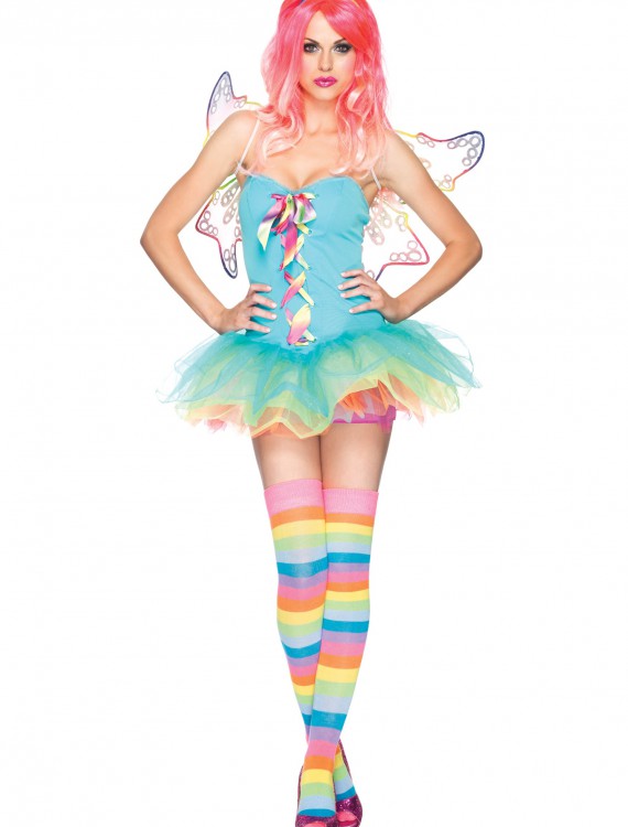 Sexy Rainbow Fairy Costume, halloween costume (Sexy Rainbow Fairy Costume)