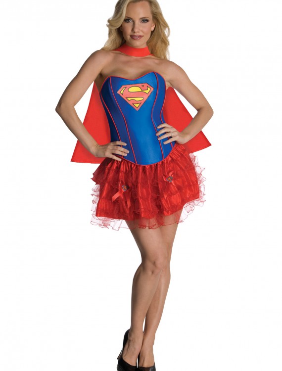 Sexy Supergirl Corset Costume, halloween costume (Sexy Supergirl Corset Costume)