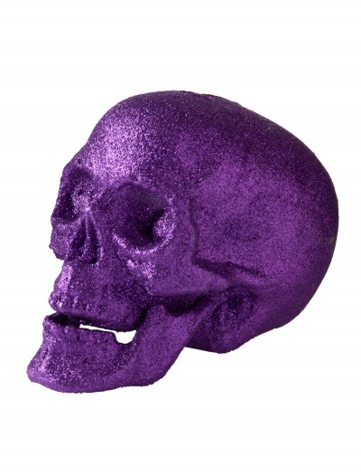 5'' Small Purple Glitter Skull, halloween costume (5'' Small Purple Glitter Skull)