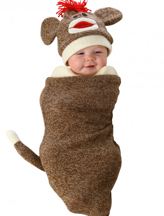 Sock Monkey Newborn Bunting, halloween costume (Sock Monkey Newborn Bunting)