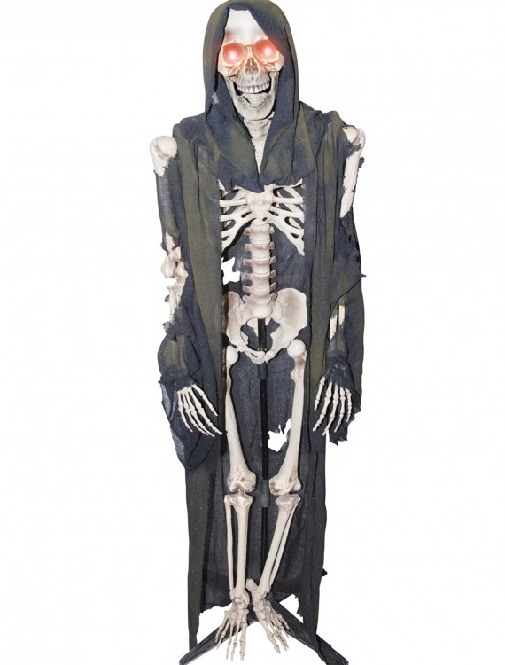 Standing Light Up Skeleton Reaper, halloween costume (Standing Light Up Skeleton Reaper)