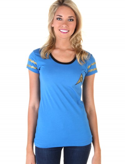 Star Trek Starfleet Blue Juniors Costume T-Shirt, halloween costume (Star Trek Starfleet Blue Juniors Costume T-Shirt)