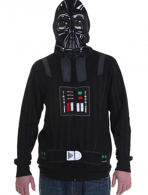 Star Wars Full Face Darth Vader Hoodie, halloween costume (Star Wars Full Face Darth Vader Hoodie)