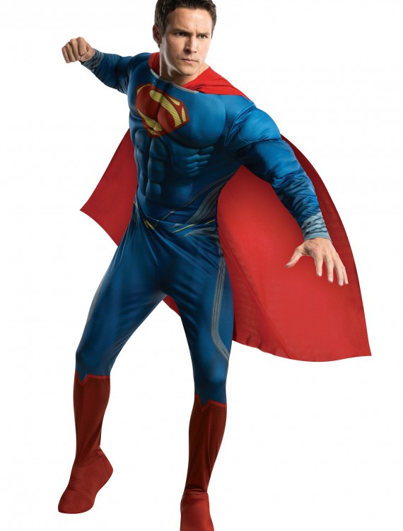 Superman Man of Steel Adult Deluxe Costume, halloween costume (Superman Man of Steel Adult Deluxe Costume)