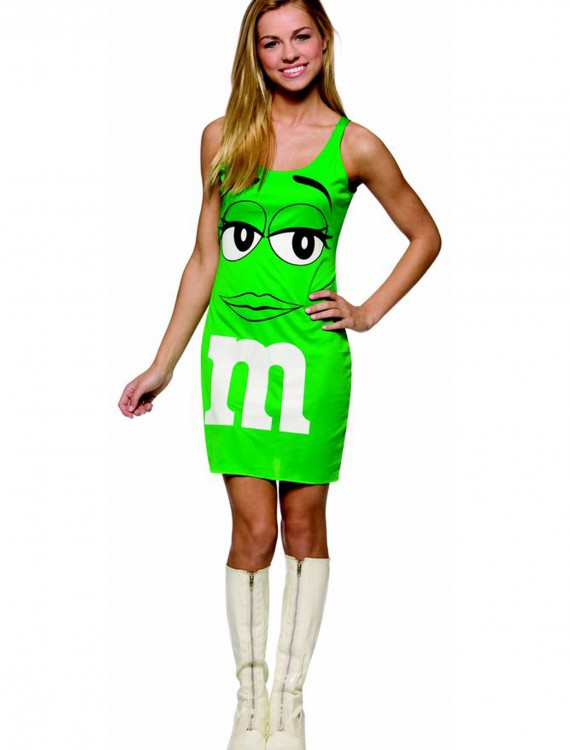 Teen M&M Green Tank Dress, halloween costume (Teen M&M Green Tank Dress)