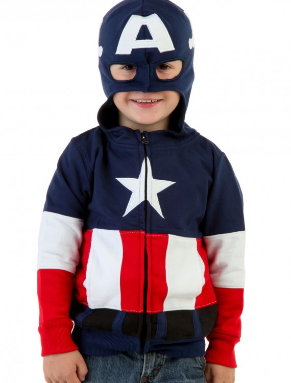 Toddler Captain America Costume Hoodie, halloween costume (Toddler Captain America Costume Hoodie)