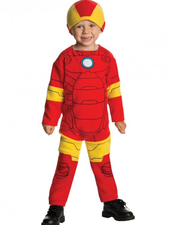 Toddler Iron Man Fleece Jumpsuit, halloween costume (Toddler Iron Man Fleece Jumpsuit)