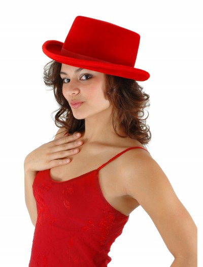 Red Velour Top Hat, halloween costume (Red Velour Top Hat)