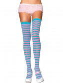 Turquoise / Pink Striped Stockings, halloween costume (Turquoise / Pink Striped Stockings)