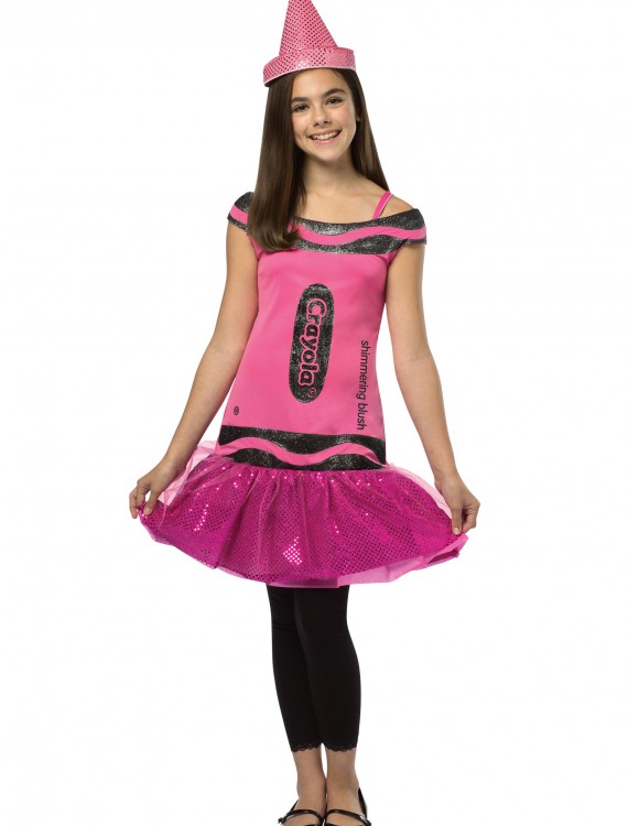 Tween Crayola Blush Glitz Dress, halloween costume (Tween Crayola Blush Glitz Dress)