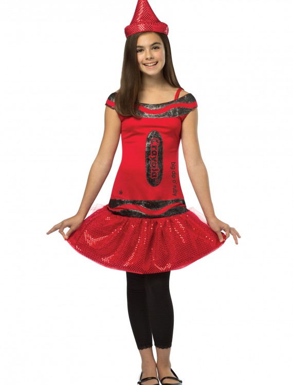 Tween Crayola Ruby Glitz Dress, halloween costume (Tween Crayola Ruby Glitz Dress)