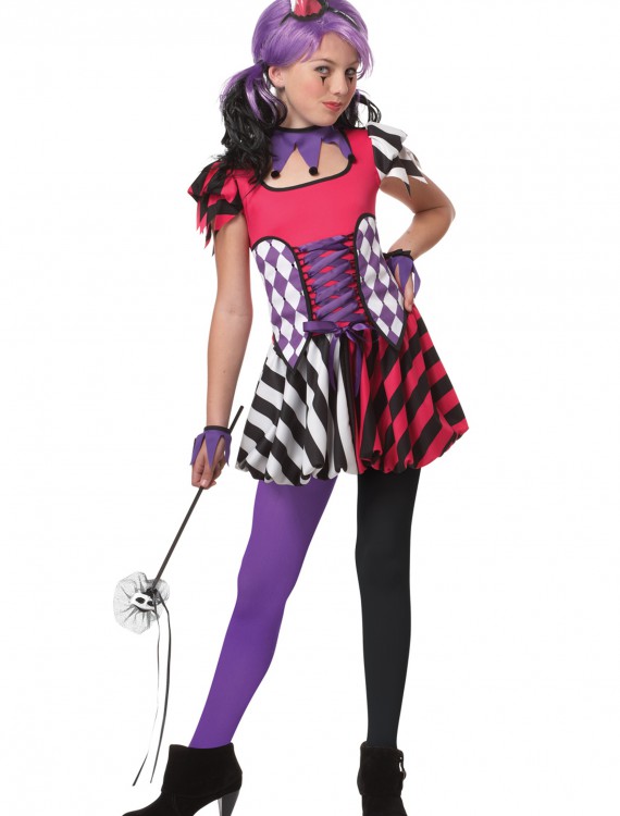 Tween Festive Jester Costume, halloween costume (Tween Festive Jester Costume)