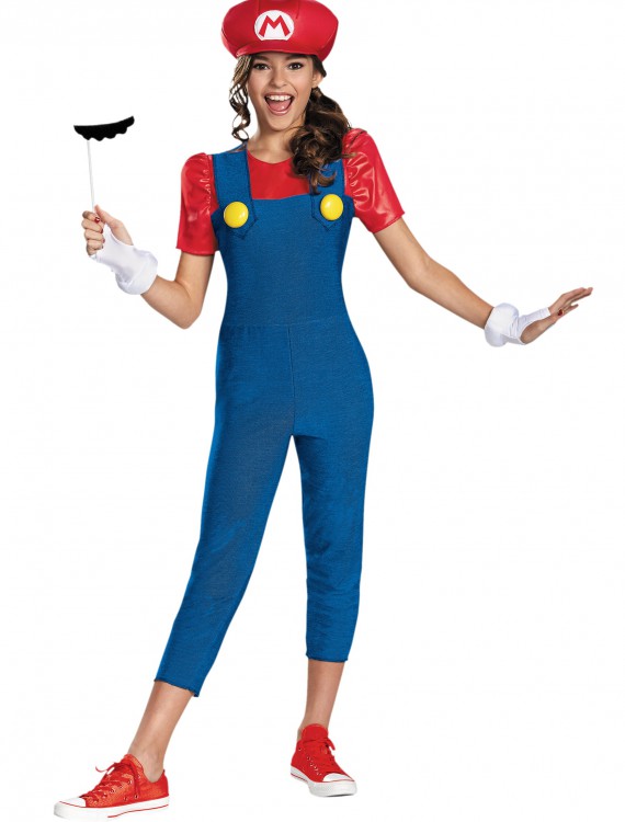 Tween Girls Mario Costume, halloween costume (Tween Girls Mario Costume)