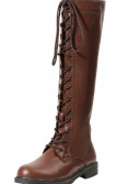 Women's Brown Lace Up Boots, halloween costume (Women's Brown Lace Up Boots)