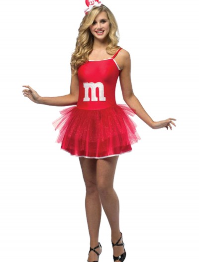 Women's M&M Red Party Dress, halloween costume (Women's M&M Red Party Dress)