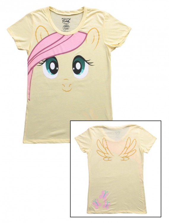 Womens My Little Pony Fluttershy Face T-Shirt, halloween costume (Womens My Little Pony Fluttershy Face T-Shirt)