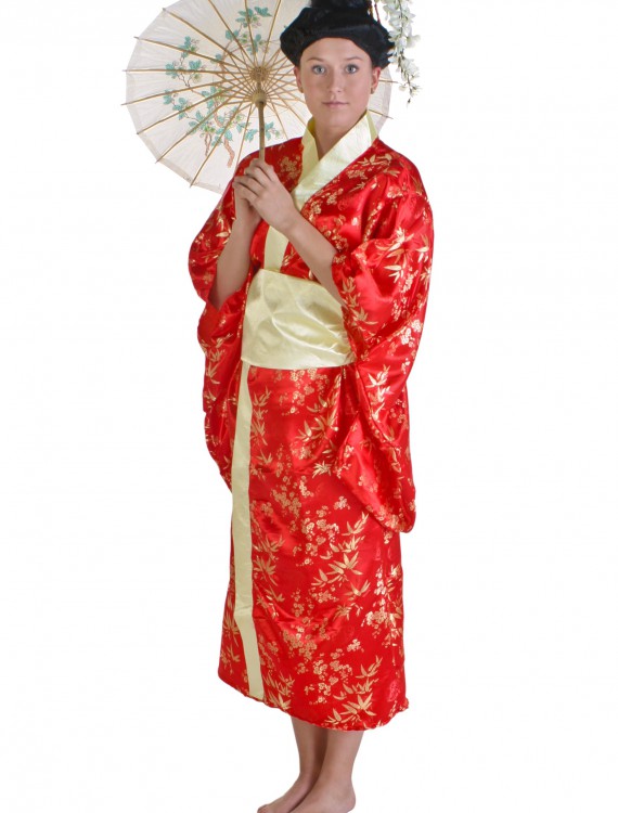 Womens Red Kimono, halloween costume (Womens Red Kimono)