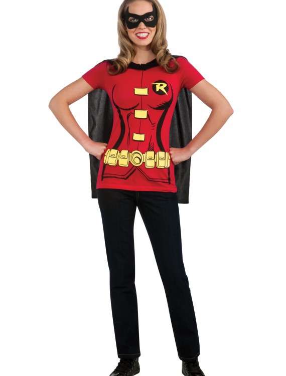 Womens Robin T-Shirt Costume, halloween costume (Womens Robin T-Shirt Costume)