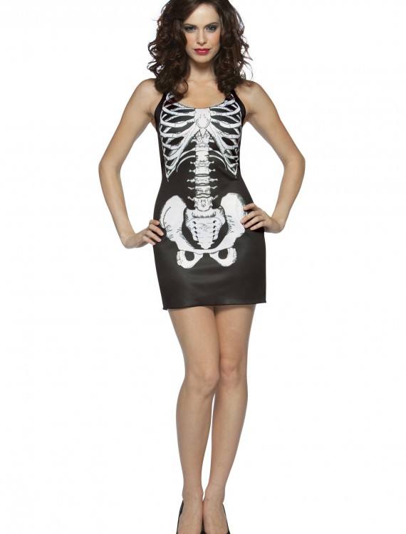 Womens Skeleton Dress, halloween costume (Womens Skeleton Dress)