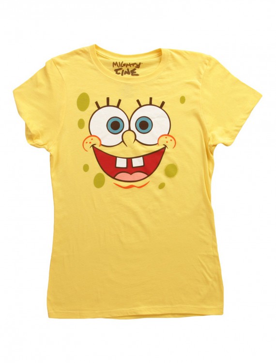 Women's SpongeBob Face Costume T-Shirt, halloween costume (Women's SpongeBob Face Costume T-Shirt)
