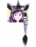 Zebra Ears and Tail Kit, halloween costume (Zebra Ears and Tail Kit)
