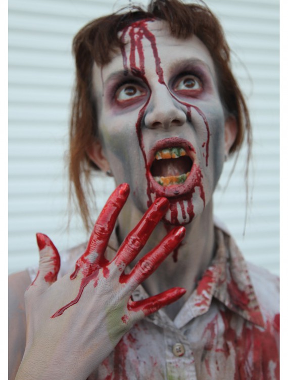 Zombie Teeth w/Fake Blood, halloween costume (Zombie Teeth w/Fake Blood)