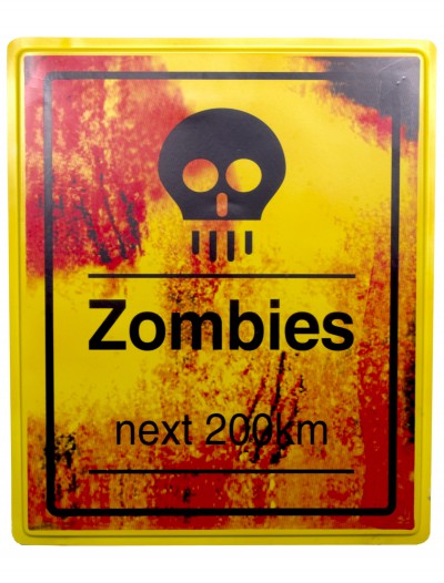 Zombies Next 200 KM Sign, halloween costume (Zombies Next 200 KM Sign)