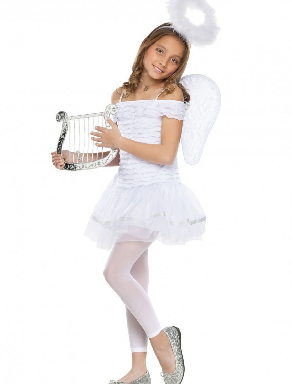 Girls Little Angel Costume, halloween costume (Girls Little Angel Costume)