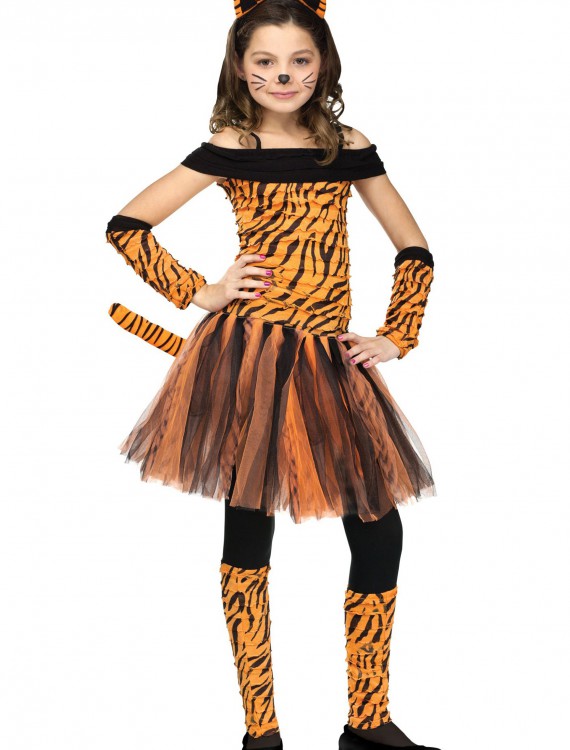 Girls Tigress Costume, halloween costume (Girls Tigress Costume)