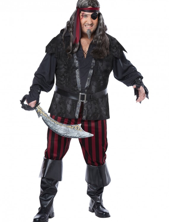 Plus Size Ruthless Rogue Pirate Costume, halloween costume (Plus Size Ruthless Rogue Pirate Costume)