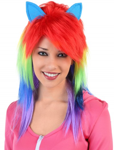 Rainbow Pony Wig, halloween costume (Rainbow Pony Wig)